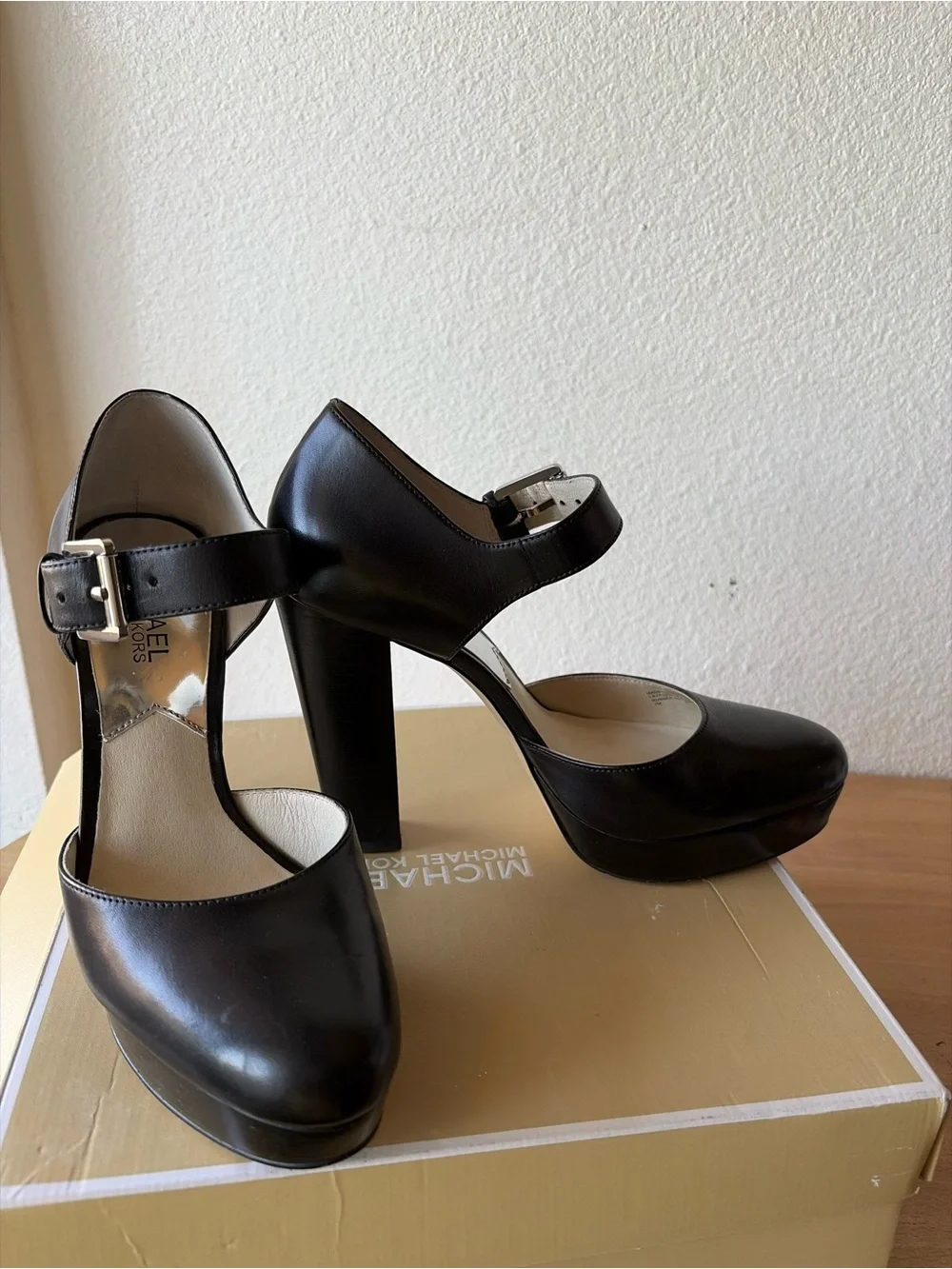 Michael Kors Black Mary Jane Platform Heels
